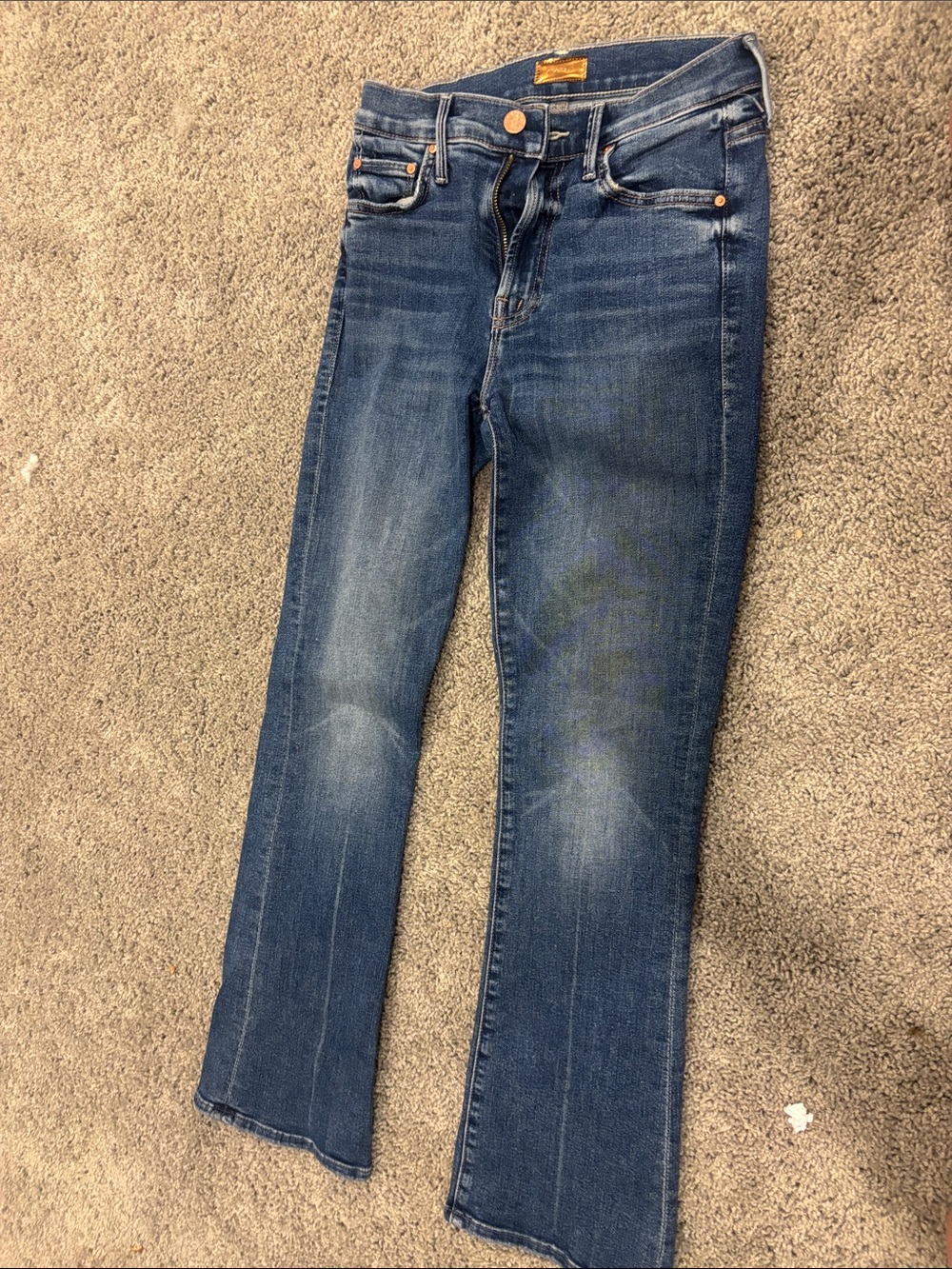 MOTHER Women's Blue Flare Jeans - Medium Wash